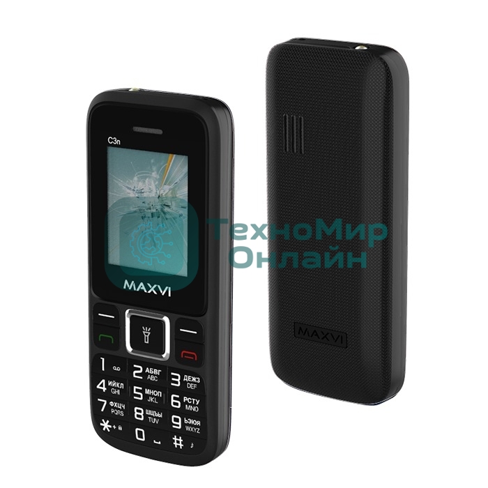 Мобильный телефон Maxvi C3n черный