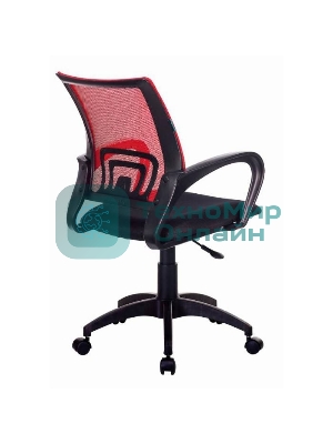 Кресло Бюрократ CH-695NLT красный/черный, сетка/ткань, 120 кг, механизм качания