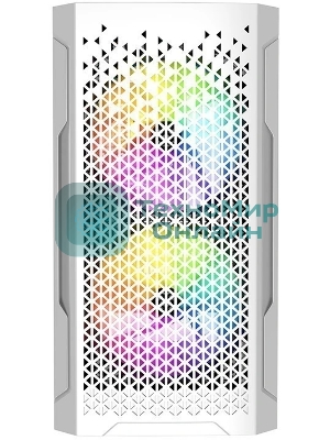 Корпус PowerCase Mistral Micro Z3W Mesh LED, Micro-Tower, белый