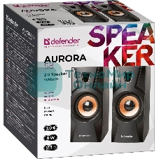Акустическая система 2.0 Defender Aurora S8 черный, 8 Вт, питание от USB