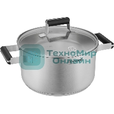 Кастрюля Rondell Bayoneta RDS-1808 5.1 л. d=24 см (с крышкой) стальной