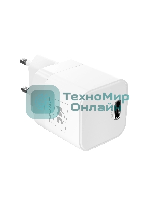 Сетевое зарядное устройство MORE CHOICE (4620202555854) NC86a 1Type-C 3.0A PD 20W для Type-C Type-C, белый