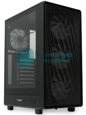 Компьютерный корпус HSPD M510, Mesh Mid Tower, черный, TG, 0.5 SPCC, 4x120мм ARGB ATX, mATX, mITX 180/280/160мм 1x2.5