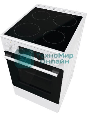 Плита электрическая Gorenje GEC5C61WG белый, конфорок 4 электрических, духовка 70 л, 50 см x 85 см x 59.4 см (без крышки)