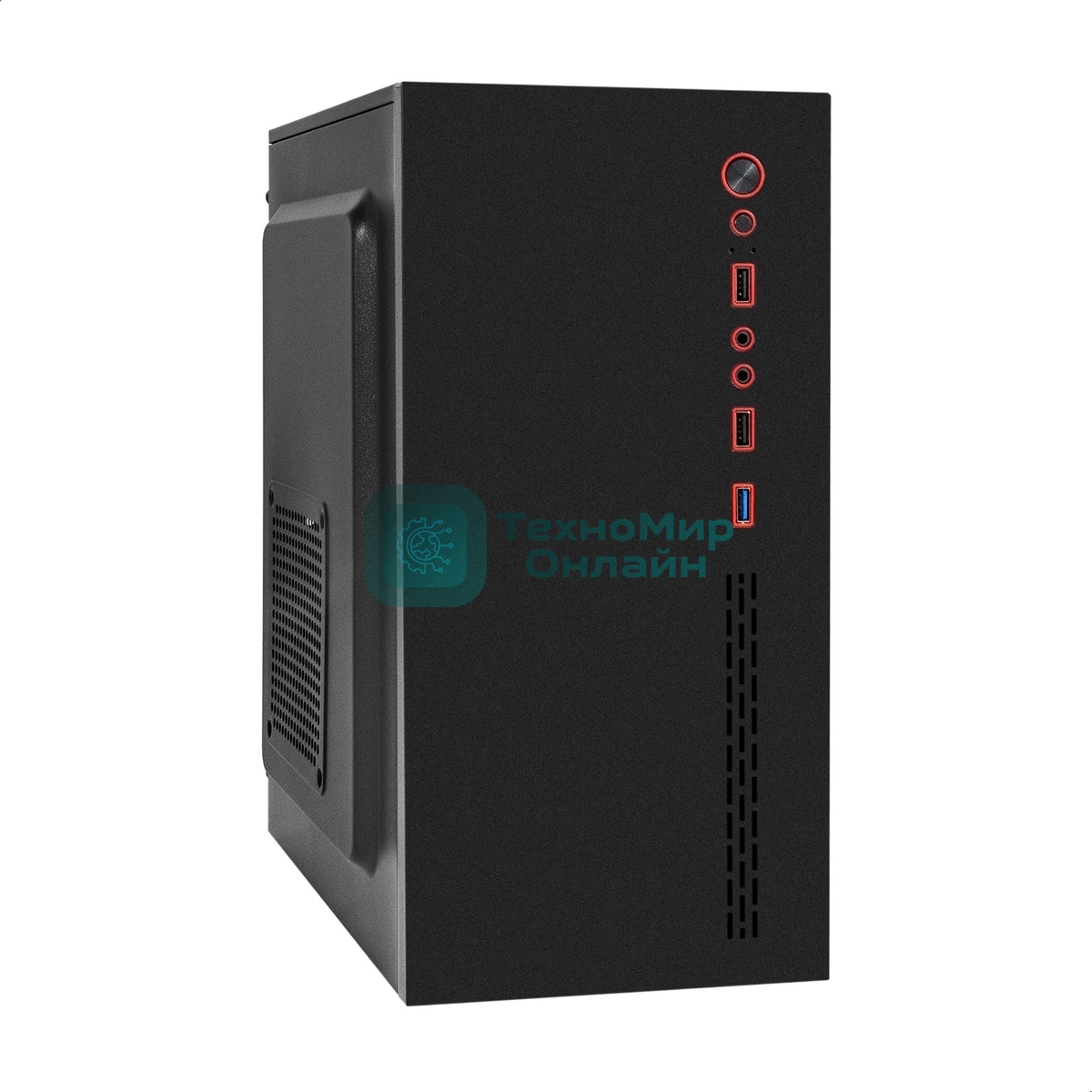 Компьютерный корпус Minitower ExeGate BAA-403U2-UNS400 (mATX, БП UNS400 с вент. 12см, 1*USB/2*USB 3.0, HD Audio, черный)