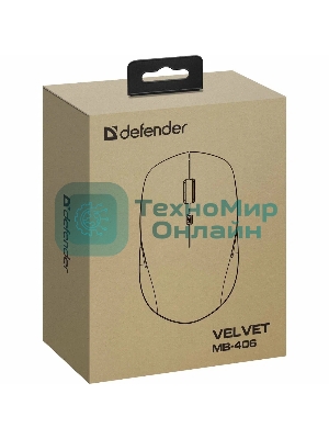 Мышь беспроводная Defender Velvet MB-406 белый, 1600 dpi, радиоканал, Bluetooth, USB, кнопки - 4