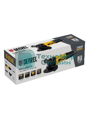 Угловая шлифовальная машина Denzel AGb125-1700, 1700 Вт, 125 мм, 3000-11000 об/мин