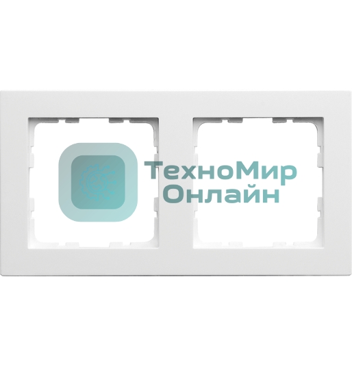 Рамка Jasmart 2-м G-Classic белый глянцевый