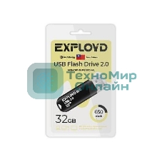Флешка USB Exployd 650 Black (EX-32Gb-650-Black), 32Gb, USB 2.0, R/W 15/8, черный