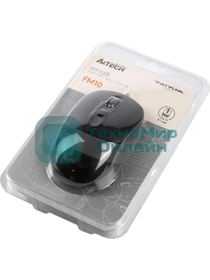 Мышь проводная A4Tech Fstyler FM10 черный/серый, 1600 dpi, USB, кнопки - 4