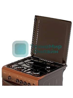 Плита газовая Gefest ПГ 1200 С6 К43 коричневый, конфорок 4 шт, духовка 63 л, 60 см x 85 см x 60 см
