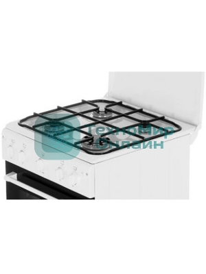 Плита газовая Cezaris ПГ 2150-06 белый, конфорок 4 газовых, духовка 43 л, 51 см x 85 см x 55 см
