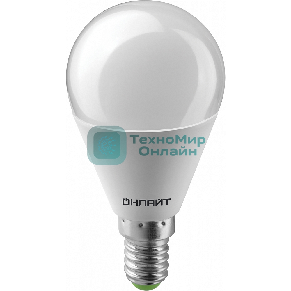 Лампа светодиодная ОНЛАЙТ 71643 OLL-G45-6-230-2.7K-E14 6Вт шар 2700К теплый белый E14 450лм 176-264В