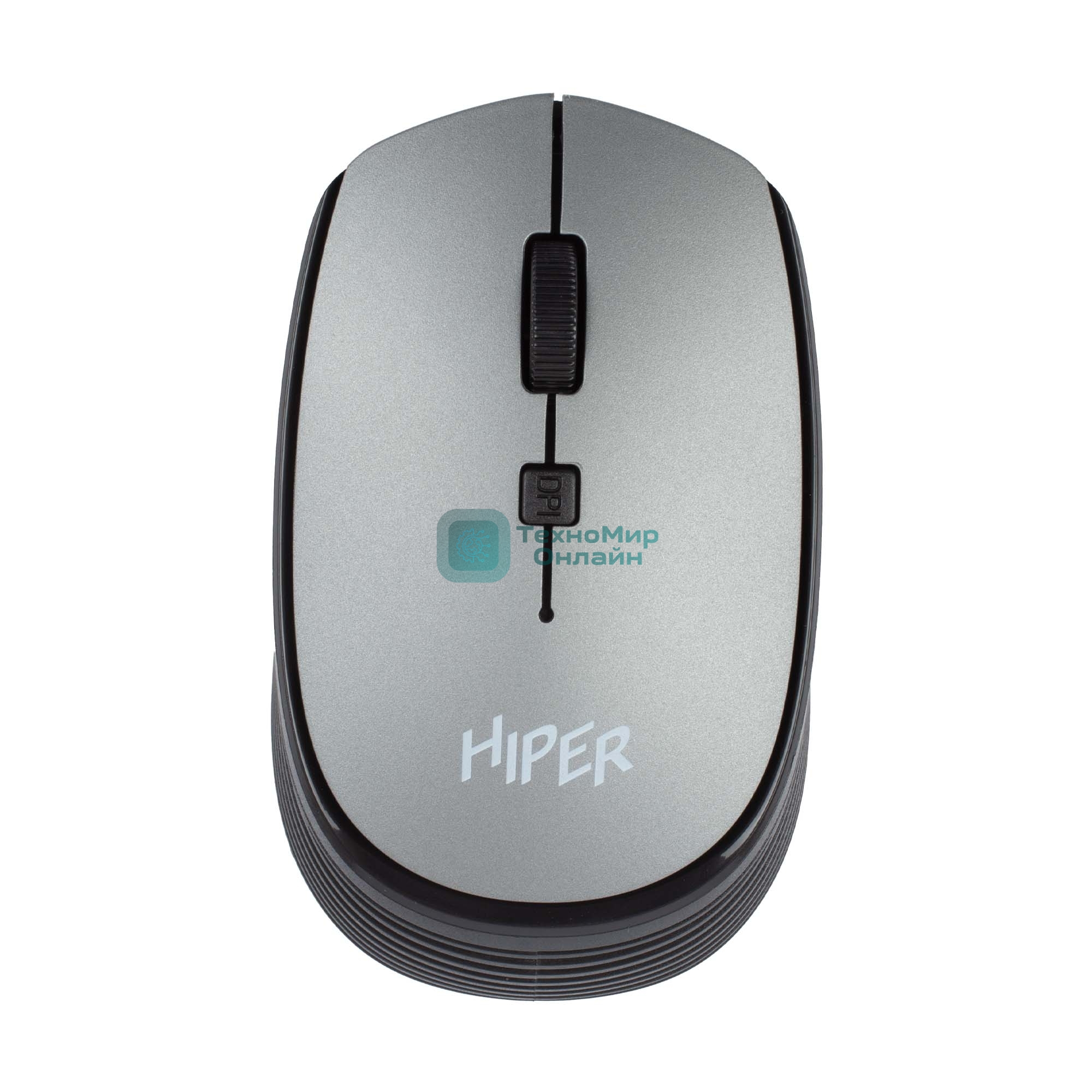 Мышь беспроводная HIPER HOMW-081 серый, 1600 dpi, радиоканал, USB, кнопки - 4