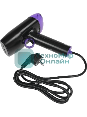Отпариватель Kitfort КТ-9114 черный/фиолетовый, 1500 Вт, 20 г/мин, 110 мл