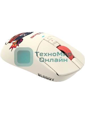 Мышь беспроводная/проводная A4Tech Bloody R72 Ultra Duo Proxy Boom бежевый, 20000 dpi, USB Type-A/Type-C, радиоканал, кнопки-7