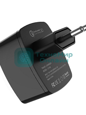 Сетевое зарядное устройство HOCO (6931474706638) HOCO C70A Cutting-edge single port QC3.0 черный