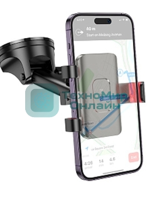 Автомобильный держатель HOCO (6942007605656) H22 красно-черный