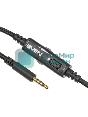 Гарнитура проводная игровая SVEN AP-G999MV с микрофоном серый (50 мм, мини-джек (стерео) O 3,5 мм (4 pin))