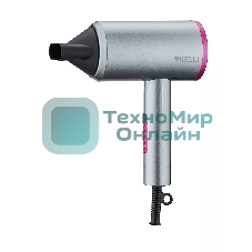 Фен Kelli KL-1101 серебристый/розовый, 2400 Вт