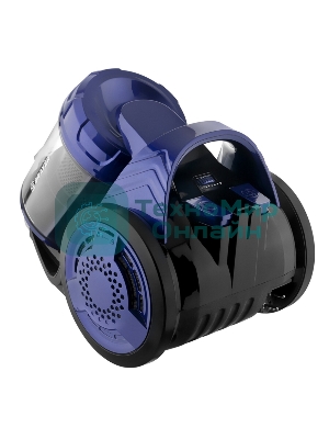 Пылесос BRAYER BR4203 черный/синий, 380/2000 Вт, уборка сухая, пылесборник контейнер 3.5 л
