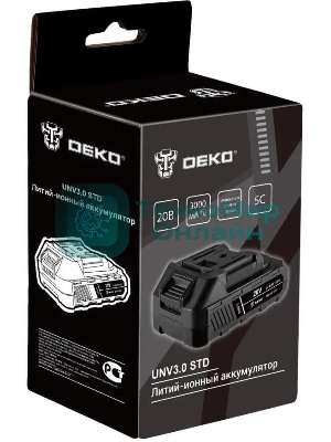Батарея аккумуляторная Deko UNV3.0 STD 20В, 3.0Ач, 063-4493