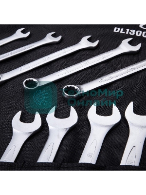 Набор комбинированных гаечных ключей 14 шт Deli DL130014B Спецификация: 10 мм, 11 мм, 12 мм, 13 мм, 14 мм, 16 мм, 17 мм, 18 мм, 19 мм, 21 мм, 24 мм, 27 мм, 30 мм, 32 мм. Матовая хромированная поверхность. Тканевая упаковка.