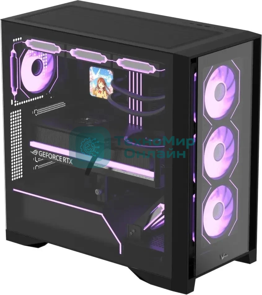 Компьютерный корпус AeroCool/Formula Air Power G8 черный без БП ATX 2xUSB 3.0 1xUSB3.1 audio bott PSU