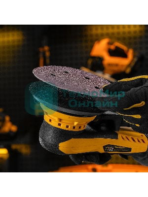 Эксцентриковая шлифовальная машина бесщеточная Denzel OS-150-BL, 350 Вт, 4000-10000 об/мин