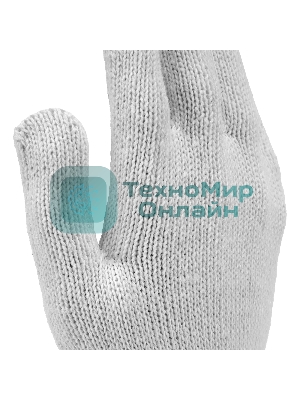 Перчатки трикотажные Сибртех х/б, 200 пар, ПВХ точка, 6 нитей, 10 класс