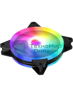 Вентилятор для корпуса GMNG GG-CF120ARGb2-PWMBK черный, 120 мм, 1500 об/мин, 26 дБ, 4 pin