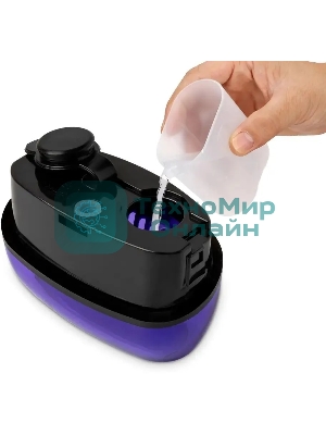 Отпариватель Kitfort КТ-9114 черный/фиолетовый, 1500 Вт, 20 г/мин, 110 мл