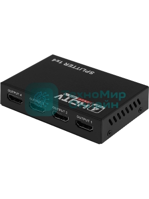 Сплиттер аудио-видео Premier 5-872-4 HDMI (f)/4xHDMI (f) черный