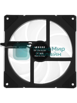 Вентилятор для корпуса Accord ACC-YF14 ARGb 140х140x25 черный 4-pin (ACC-YF14 ARGb BLACK) brown box