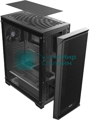 Корпус без блока питания Raijintek ARCADIA 41, Midi-Tower, TG, 1x120мм, 2xUSB-A 3.0 + 1xUSB-C, ATX, mATX, mITX Black