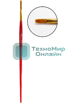 Набор кистей Silwerhof Color, синтетика (набор 5шт) синтетика круглая №3/плоская №2,6,14/овальная №1