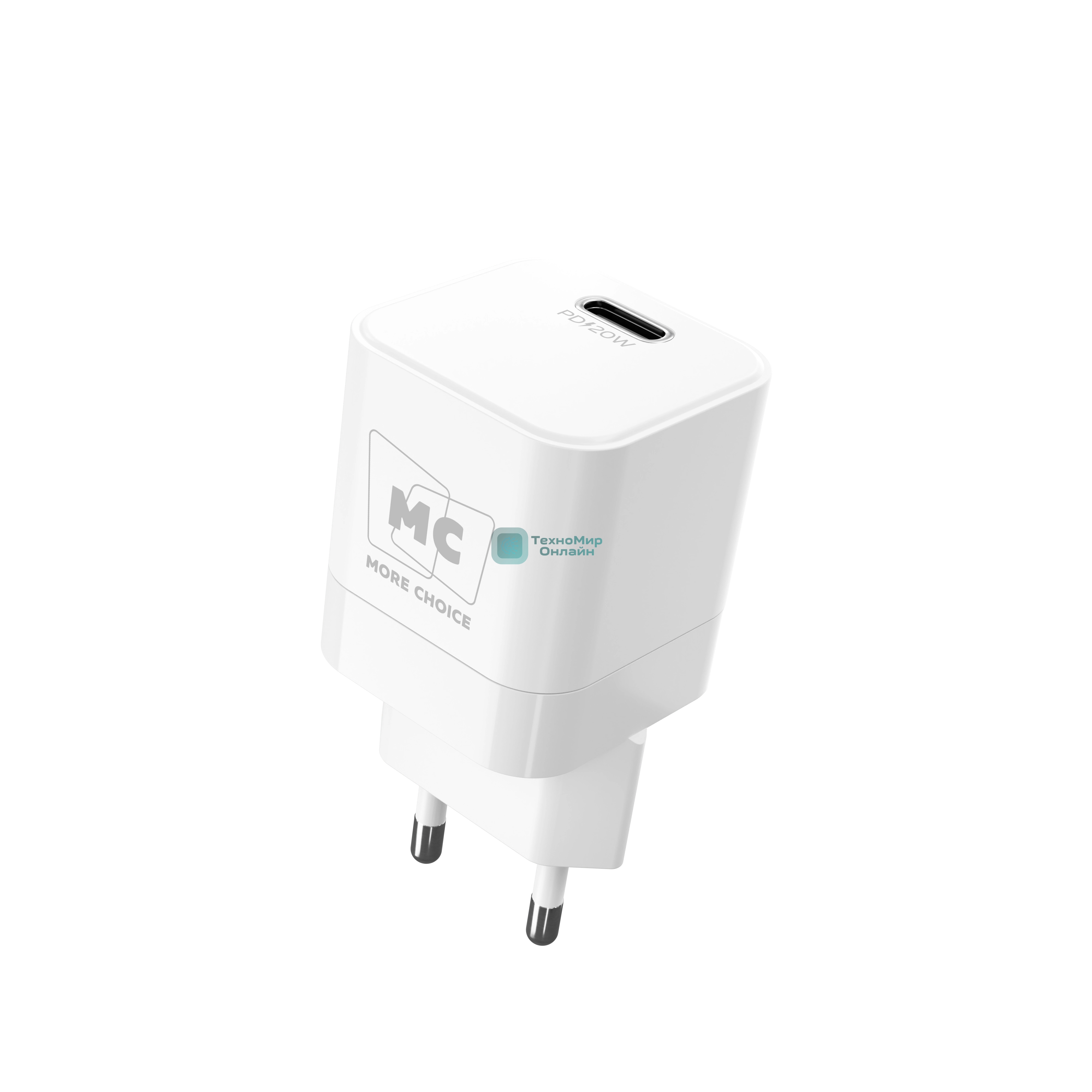 Сетевое зарядное устройство MORE CHOICE (4620202555854) NC86a 1Type-C 3.0A PD 20W для Type-C Type-C, белый