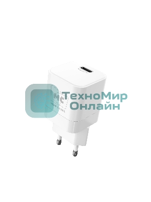 Сетевое зарядное устройство MORE CHOICE (4620202555854) NC86a 1Type-C 3.0A PD 20W для Type-C Type-C, белый