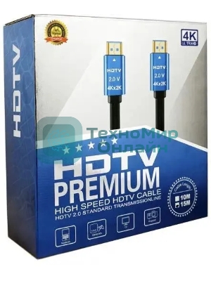 Кабель аудио-видео Premier 11238 HDMI (m)/HDMI (m) 15м. позолоч.конт. черный
