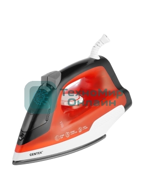 Утюг Centek СТ-2347 красный, 1800 Вт, 20 г/мин, 80 г/мин, 200 мл