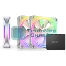 Комплект вентиляторов для корпуса Case Cooler NZXT F120 RGb DUO Triple Pack (120x120x25мм, 4-pin PWM, RGb, 48.58CFM, 29dBA, 1800RPM, белый, 3pcs)