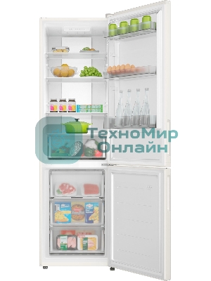 Холодильник Candy CFN6200C бежевый двухкамерный 243/91л морозилка снизу, No Frost