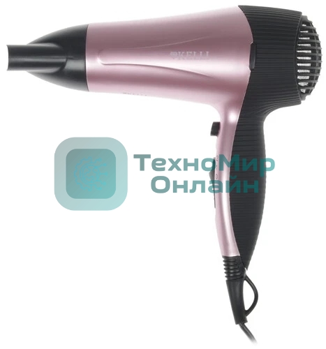 Фен Kelli KL-1109 фиолетовый/черный, 2000 Вт