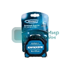 Рулетка Experte, 8 м x 27 мм, двухкомпон. корпус, магнит, двухстор. разметка, нейлон Gross