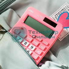 Калькулятор настольный Deli EM210FPINK розовый 12-разр.