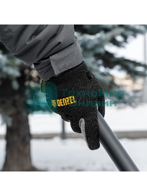 Перчатки универсальные Denzel двойные, работа с сенсорным экраном, вязаная манжета, размер 10