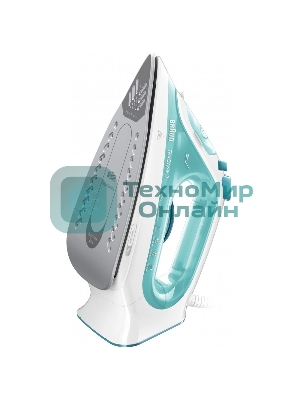 Утюг Braun SI 3041 GR TexStyle 3 белый/бирюзовый, 2350 Вт, 45 г/мин, 150 г/мин, 270 мл