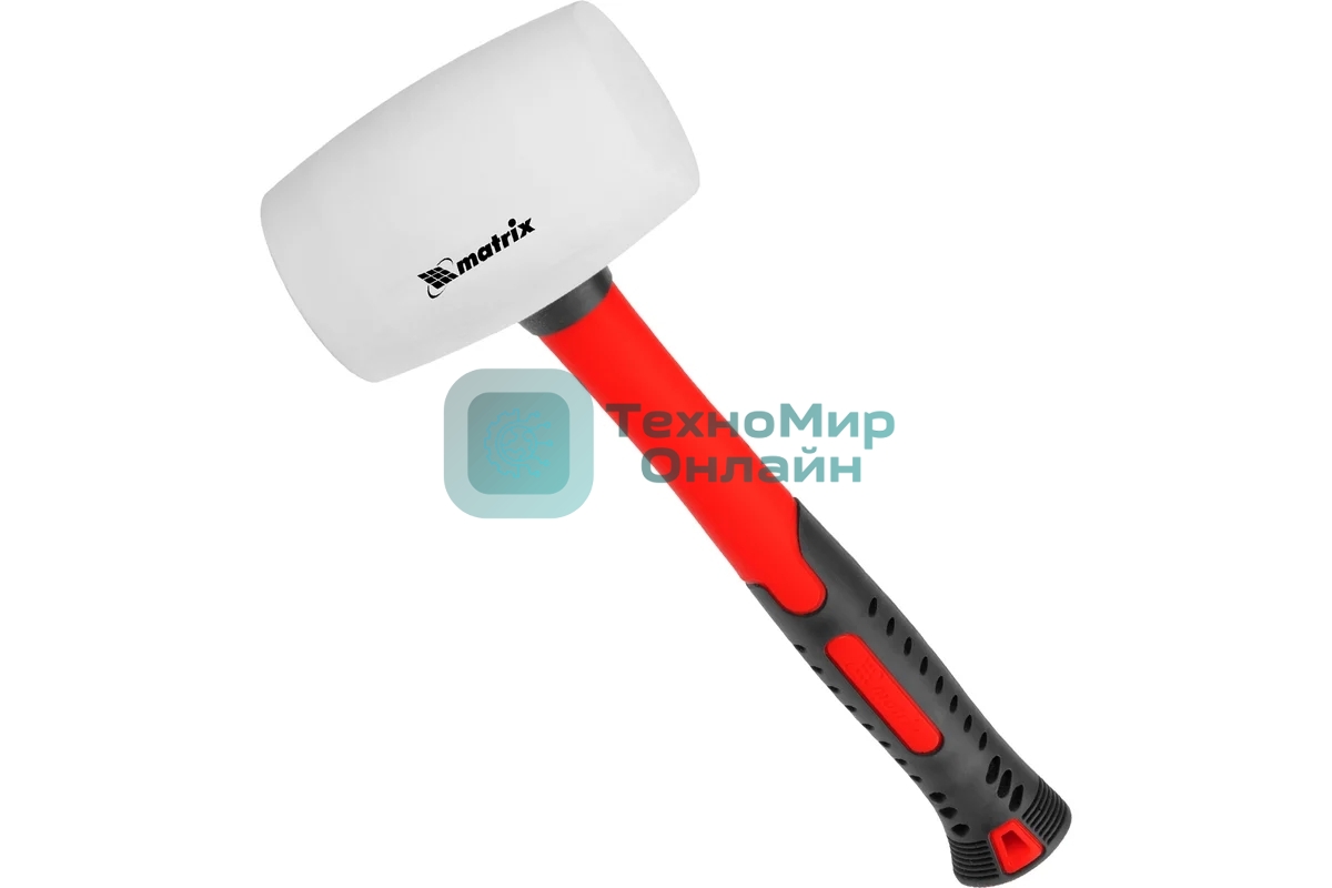 Киянка резиновая Matrix 11196 450 г, белая резина, фибергласовая рукоятка