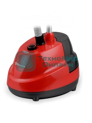 Отпариватель Sakura SA-3919R красный/черный, 2000 Вт, 30 г/мин, 1600 мл