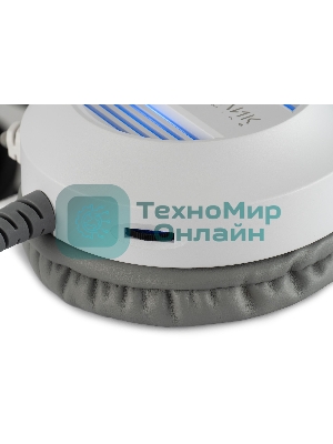 Гарнитура проводная с микрофоном Оклик HS-L300G White белый 2.2м мониторные USB оголовье (1796952)